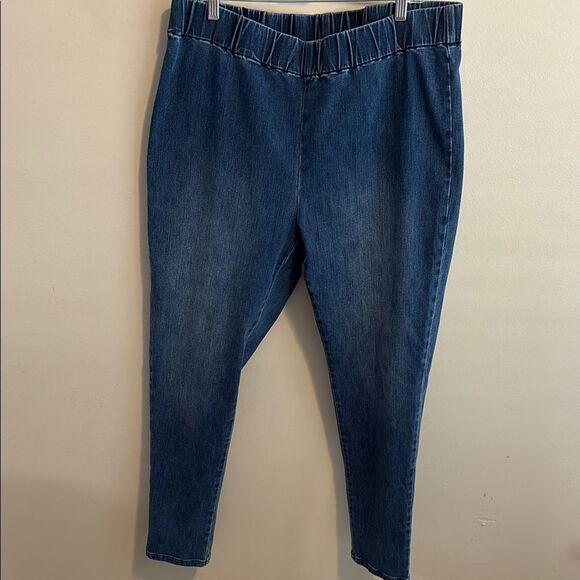 Soft surroundings pull on jeans size 1x - Picture 1 of 5